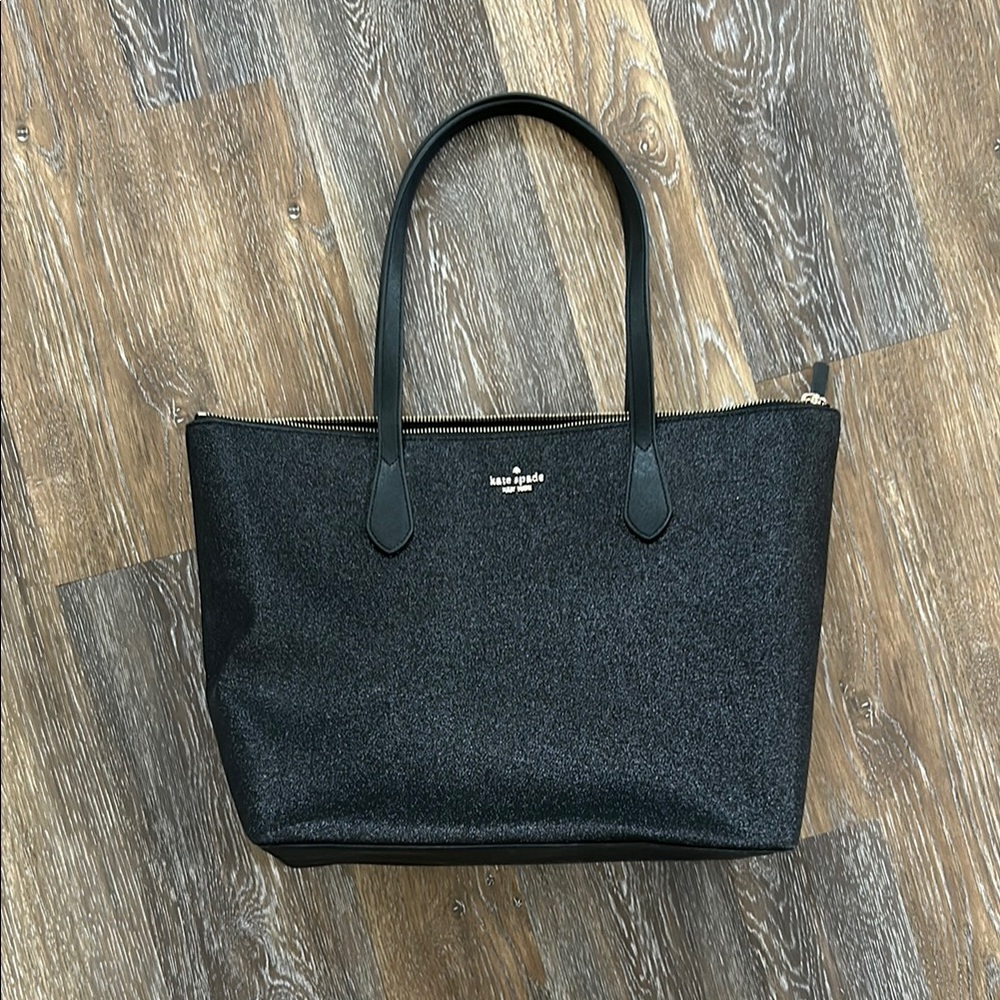 Kate Spade Glitter Black Tote Bag ♠️ NEW
